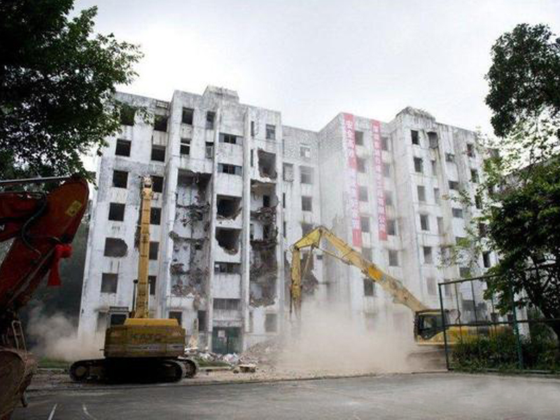 使用海沙的建筑物，墻體受損嚴(yán)重