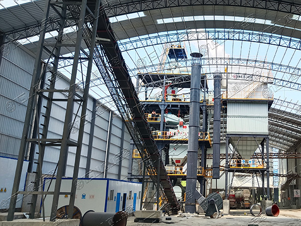 石粉料不用水洗砂，上套干法制砂樓